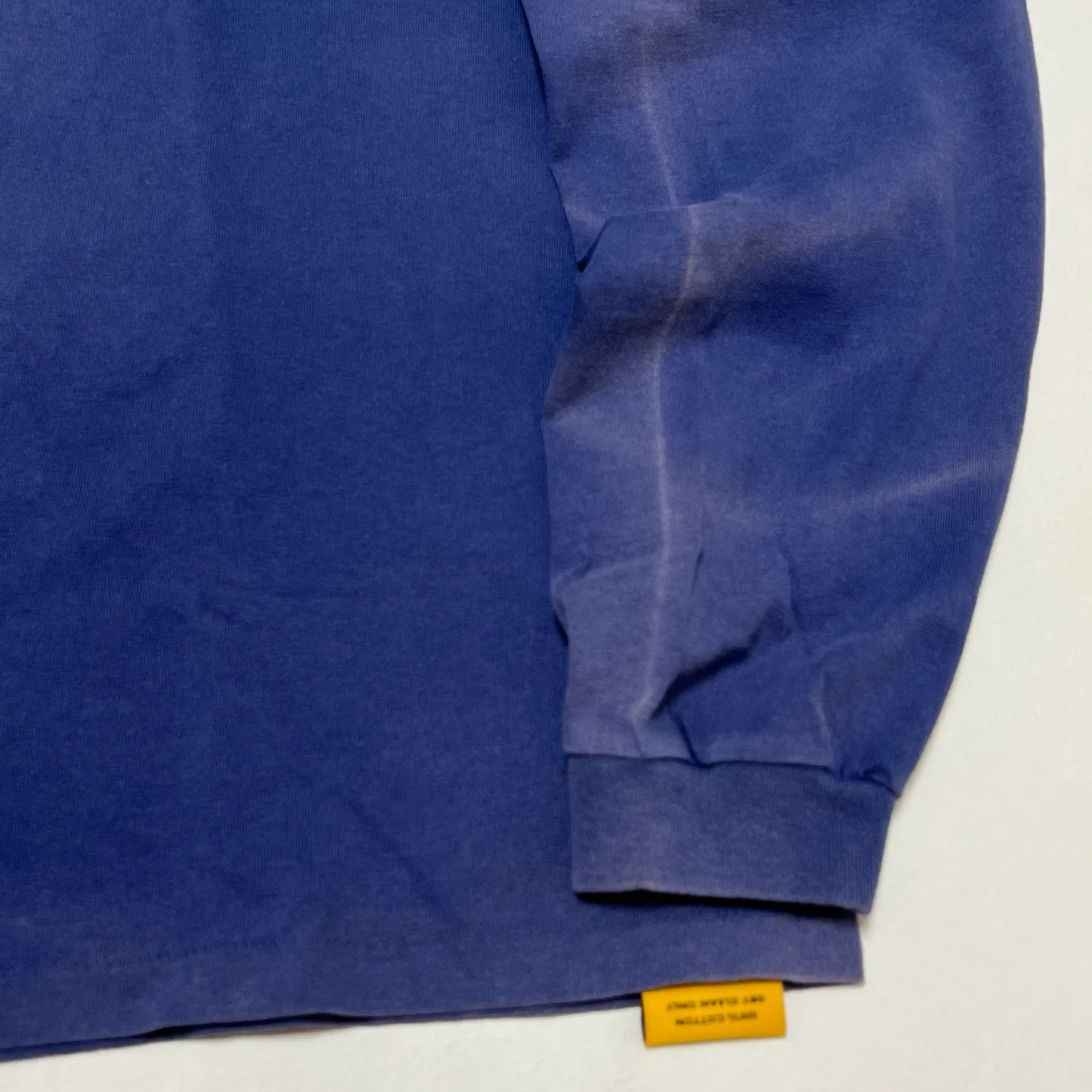 GALLERY FRENCH L/S TEE/NAVY French ripple washed long-sleeved TEE faded blue S-XL cylindrical fabric Assute garment dyeing heavy-wash water-coated fading treatment simulates natural sun fading effect printed distressing treatment top-notch craftsmanship completely matched accessories